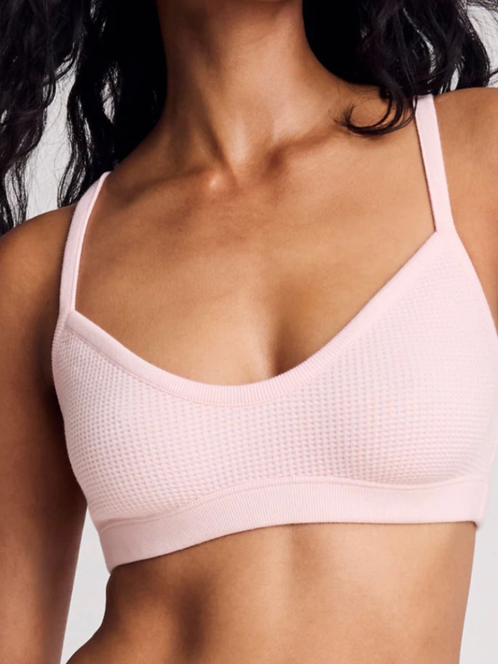 Negative Underwear Waffle Knit Lounge Bralette NWT - Puff